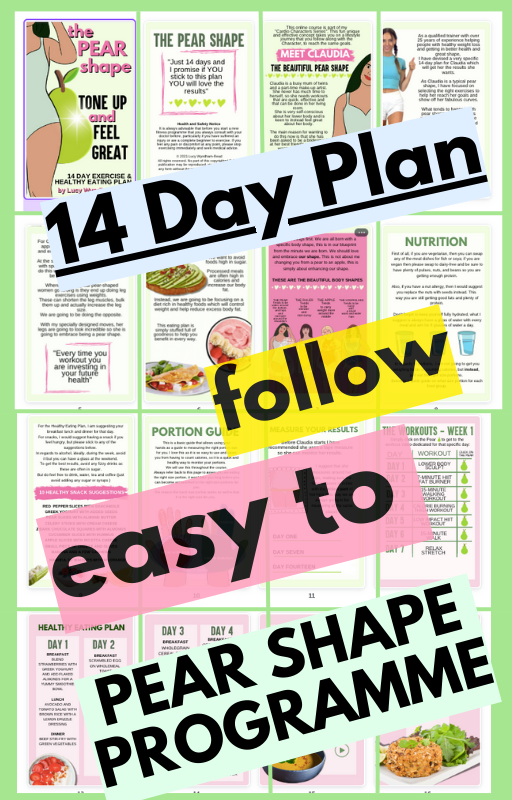 Pear Body Shape Workout and Diet Plan - slim down your thighs and hips